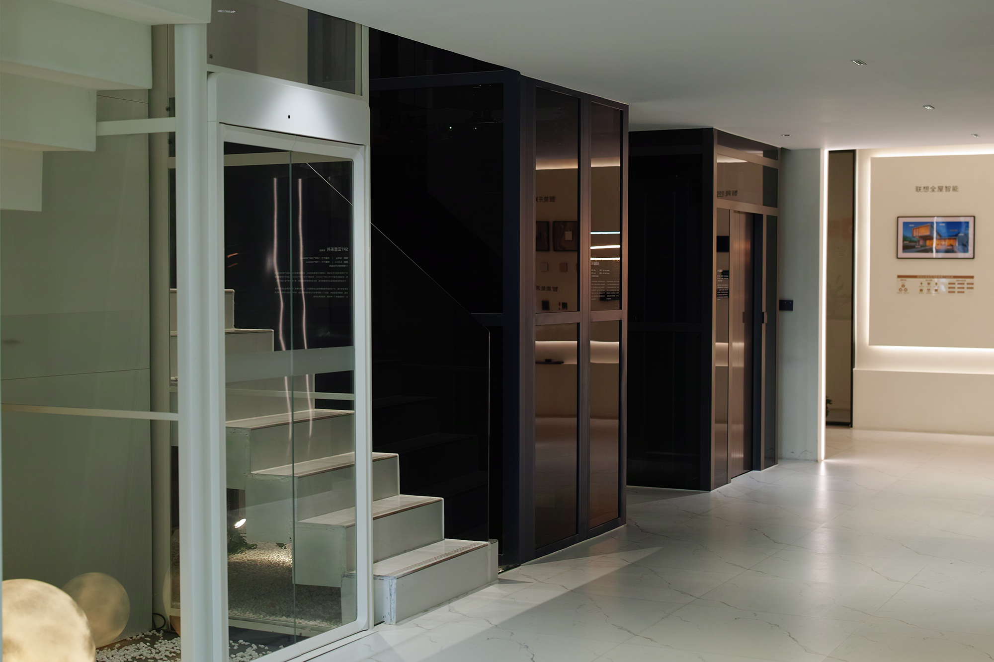 Joylive exhibition hall displaying custom industrial elevator and smart building product solutions