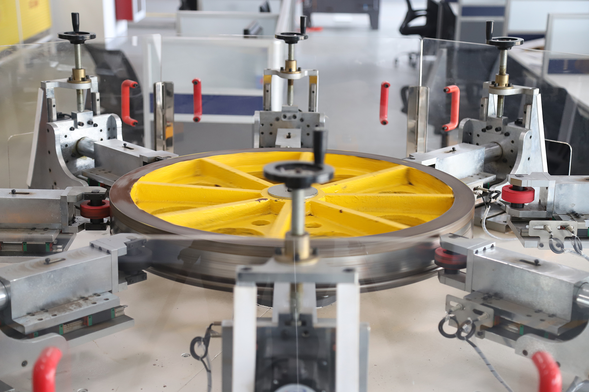 Roller test for elevator components at Joylive's CNAS lab