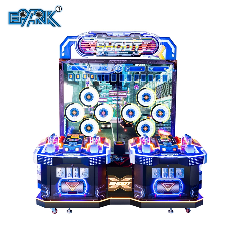 Compact Single-Player Shooting Game Machine with Laser Gun and Dual Payment Support
