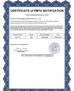 CERTIFICATE of PMTA NOTIFICATION
