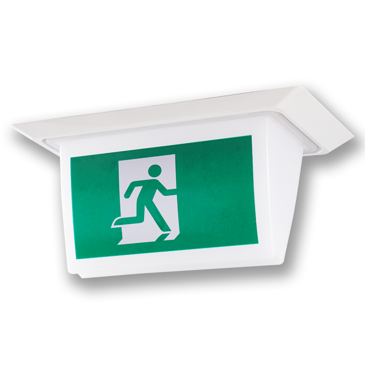 Bulkhead emergency light LE518 with edge-lit panel