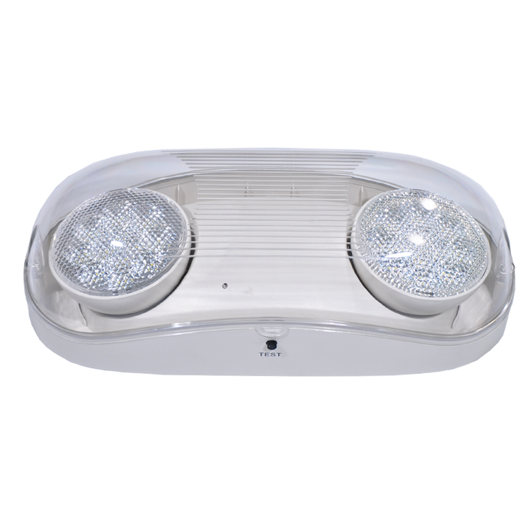 Wet location emergency light wall mounted and ceiling mounted version with dual LED heads (JLEU5WP)