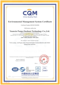 Environmental Management System Certificate