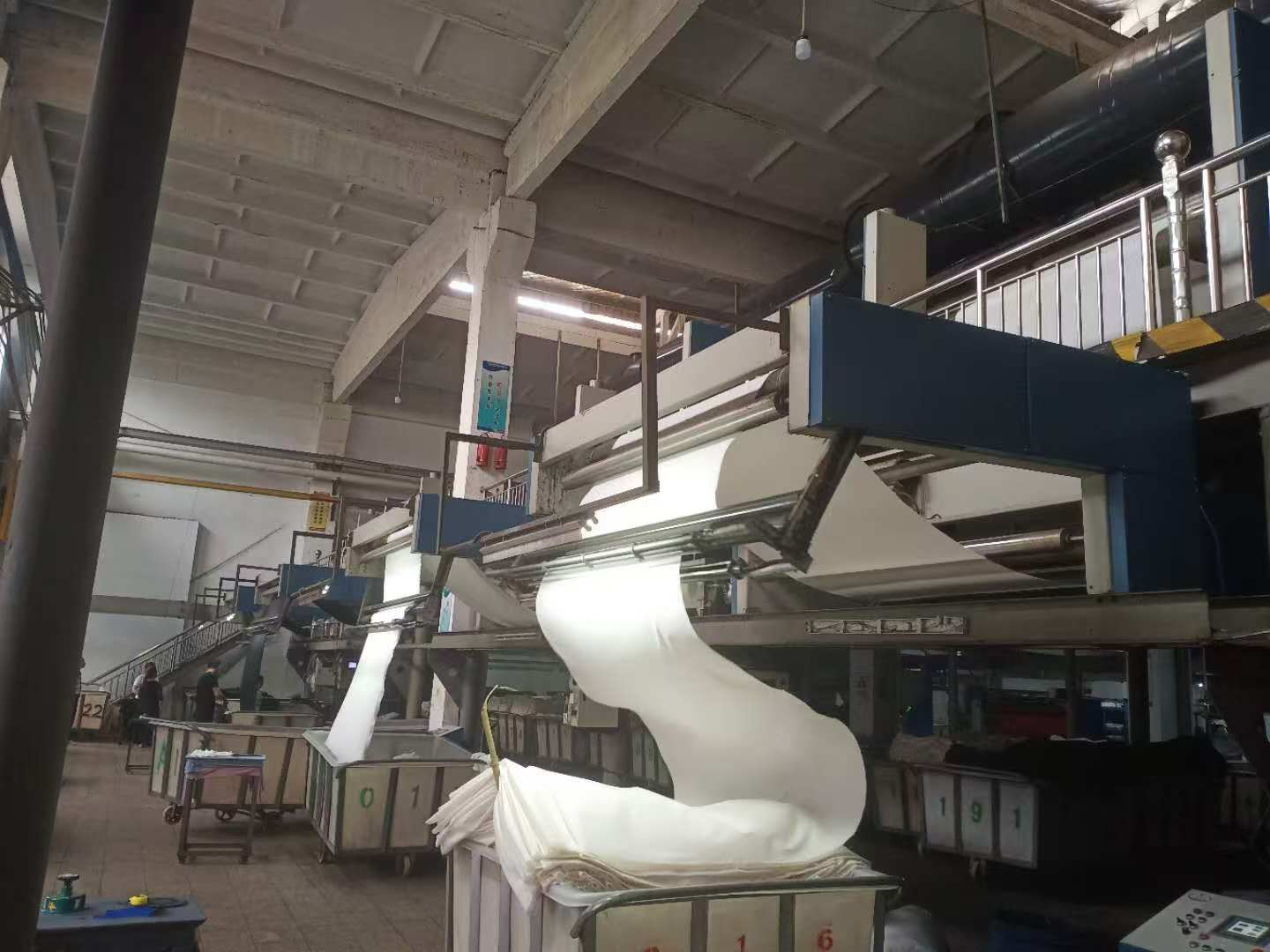 Textile manufacturing facility with advanced machinery