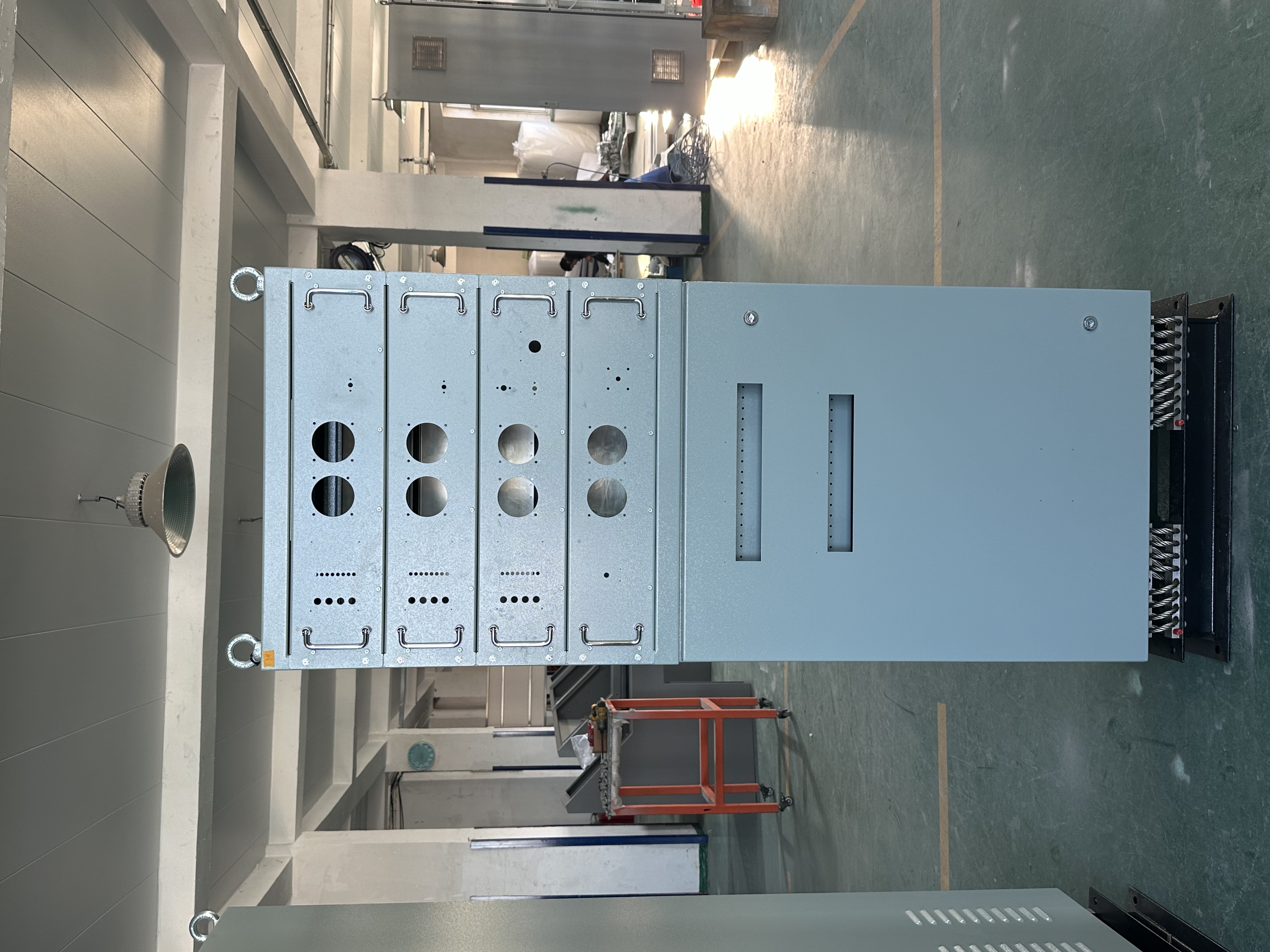 Electrical cabinets installed in an industrial facility