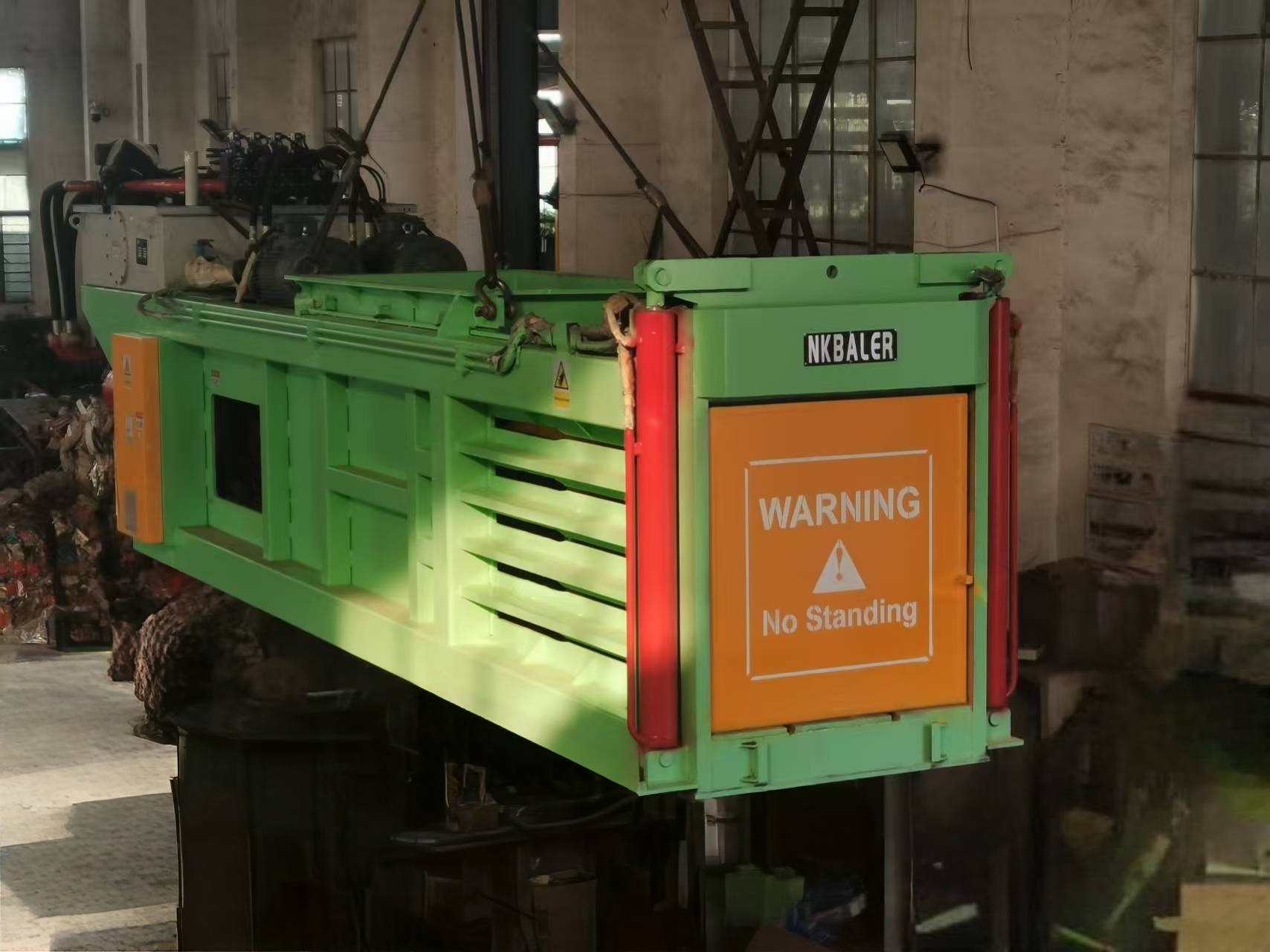 Semi-Automatic Horizontal Baler (6) - 125 Ton Semi-Automatic Baler Front View