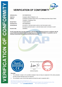 RoHS & CE (for Electronic Apparel)