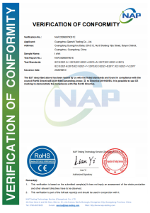 RoHS & CE (for Electronic Apparel)