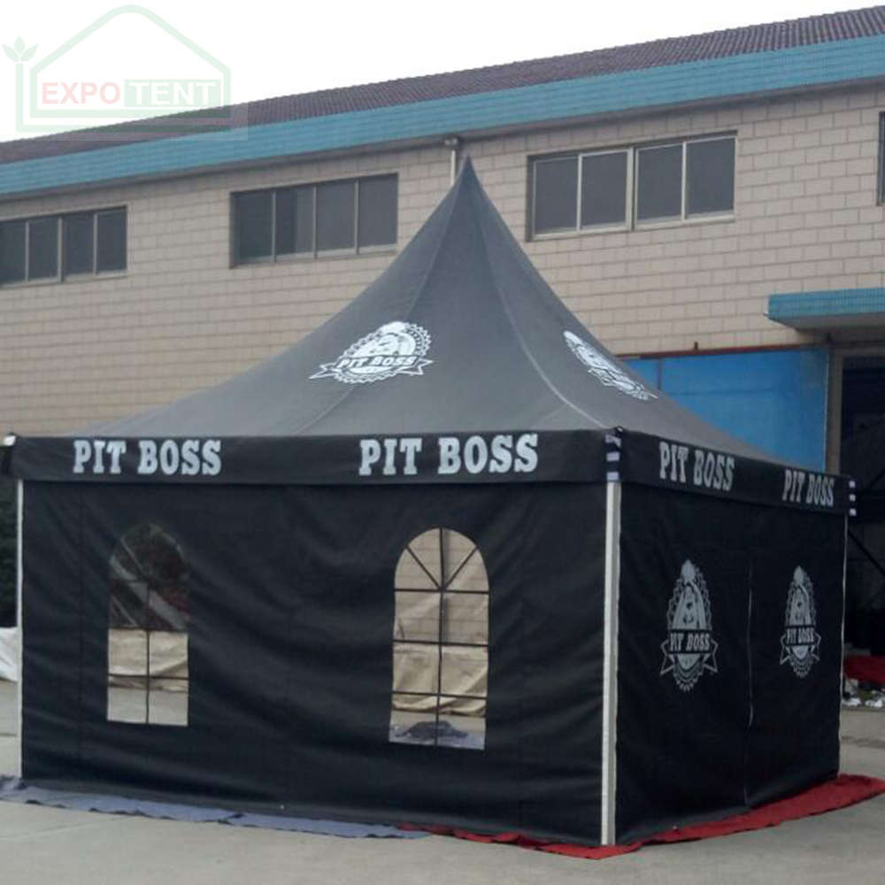 Black pagoda-style ExpoTent Event Tent from the SLP series