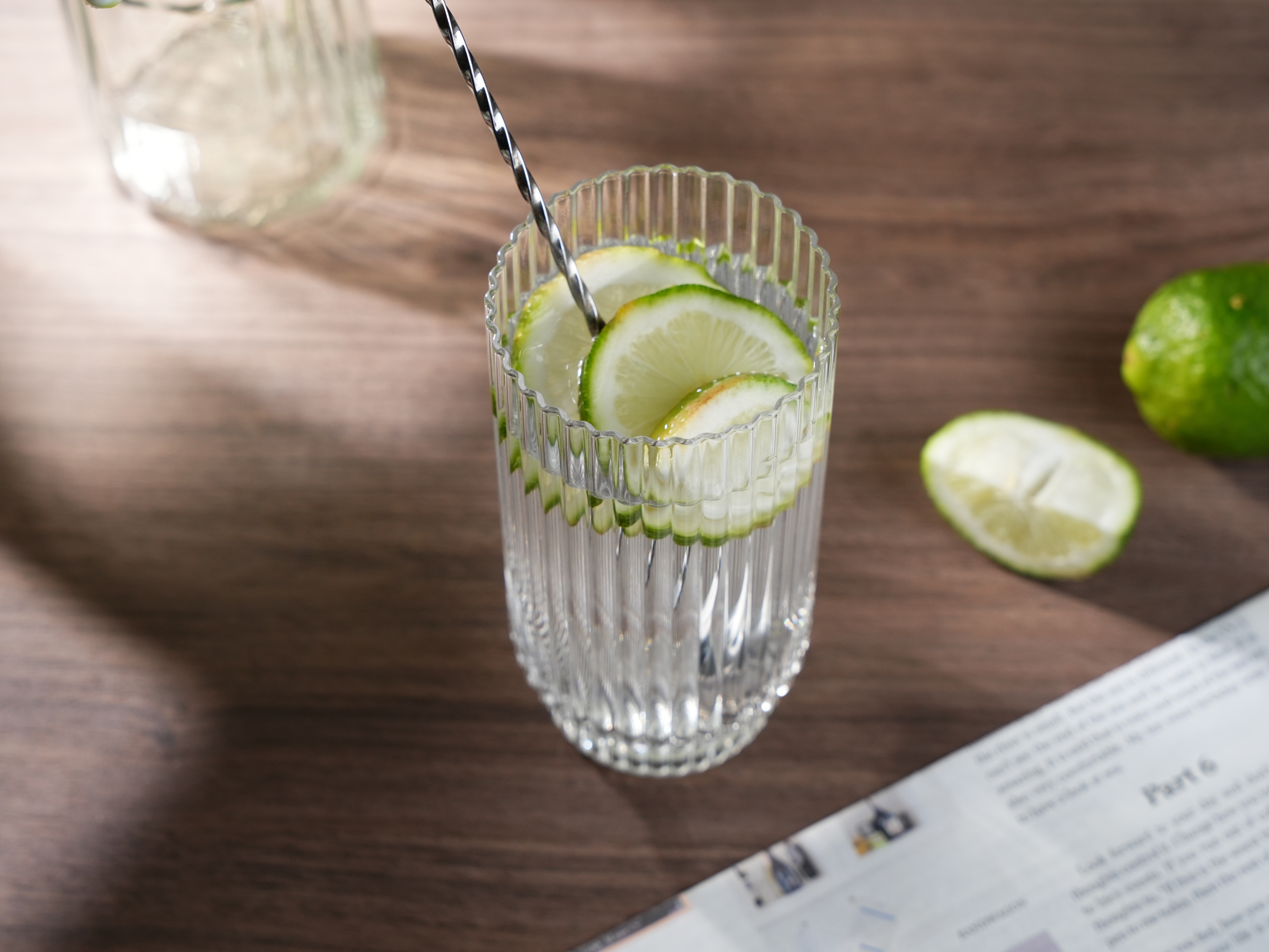 400ml Ribbed Highball Tumbler