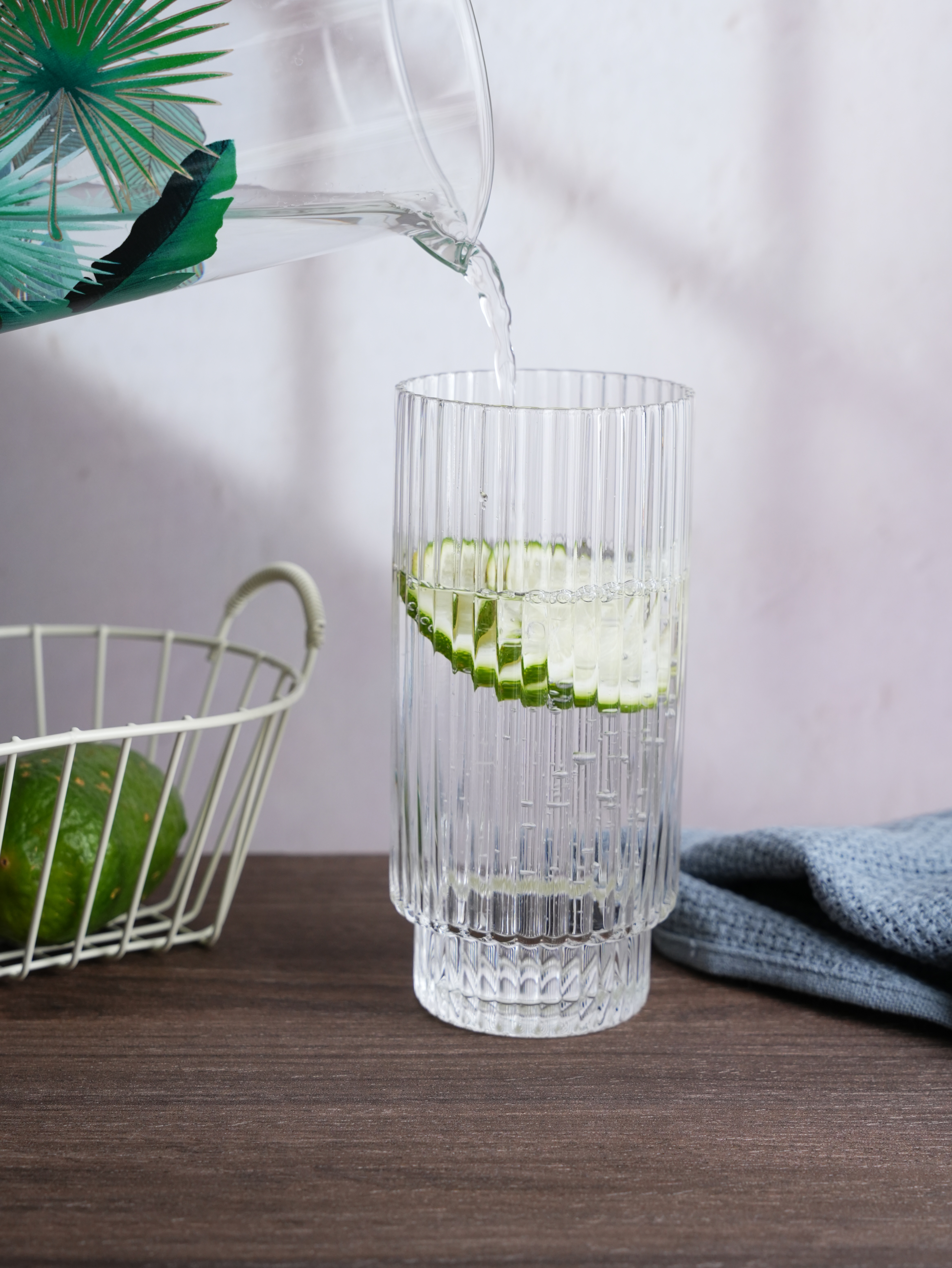 400ml Ribbed Highball Tumbler