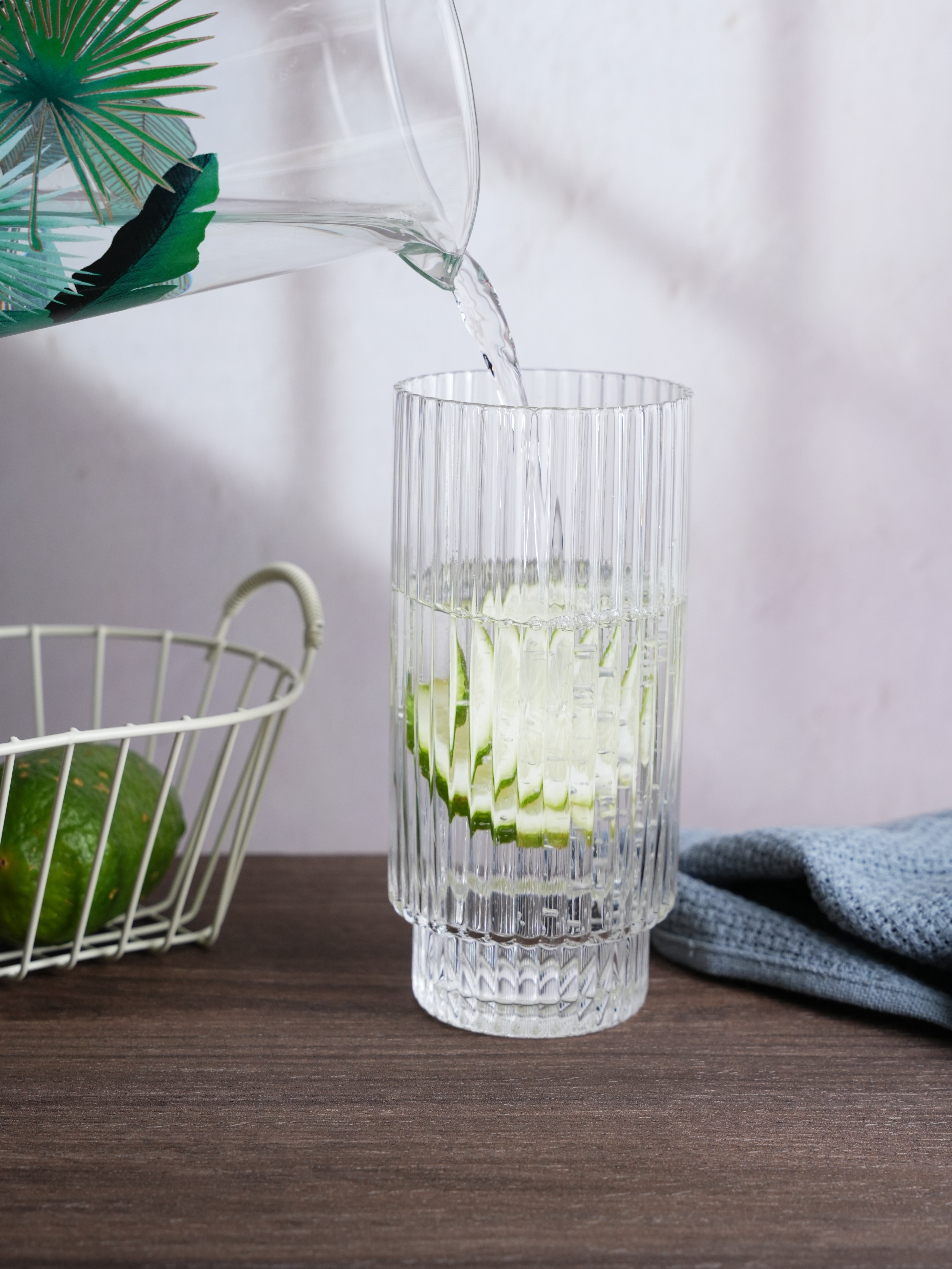 400ml Ribbed Highball Tumbler