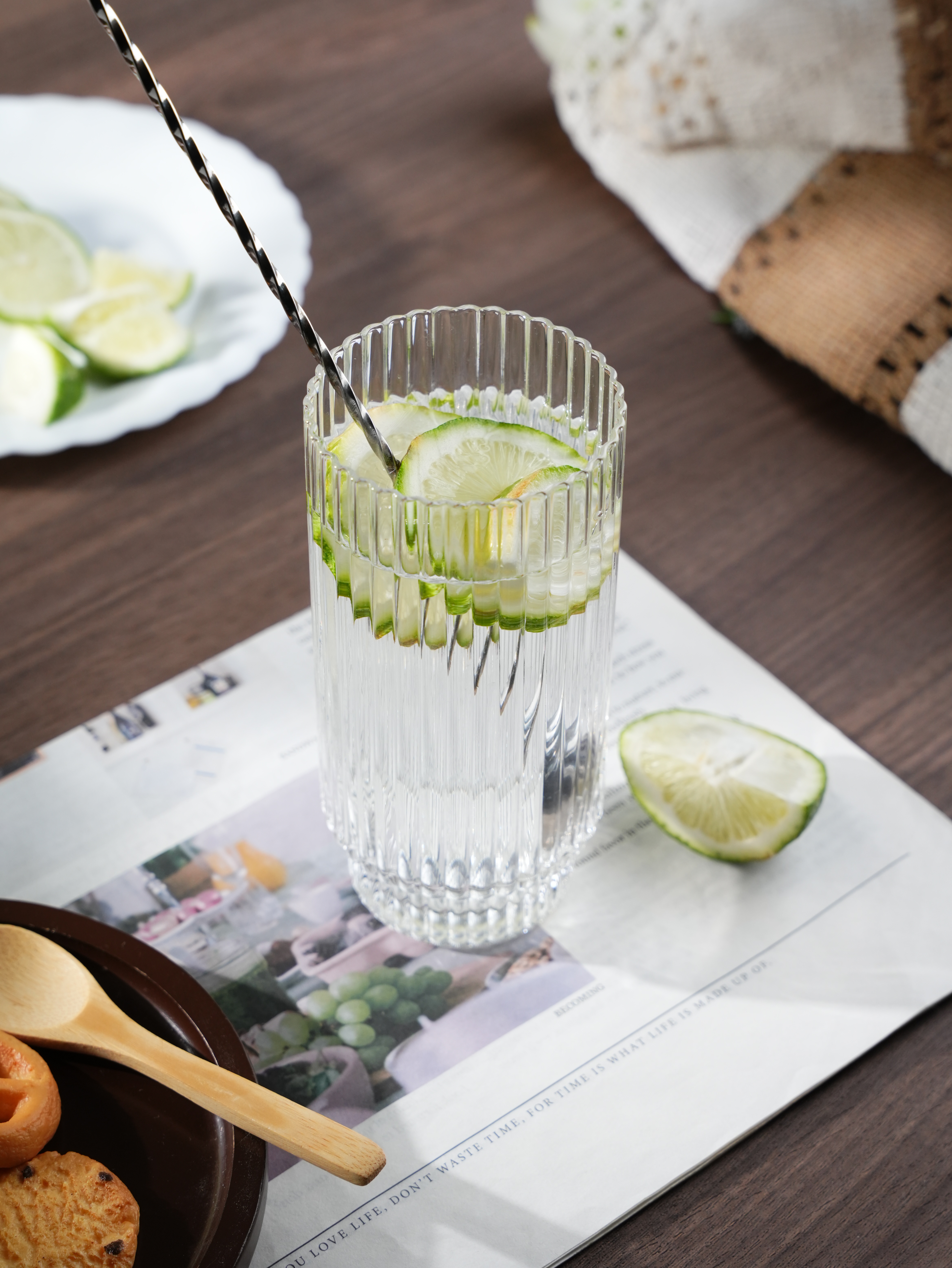 400ml Ribbed Highball Tumbler