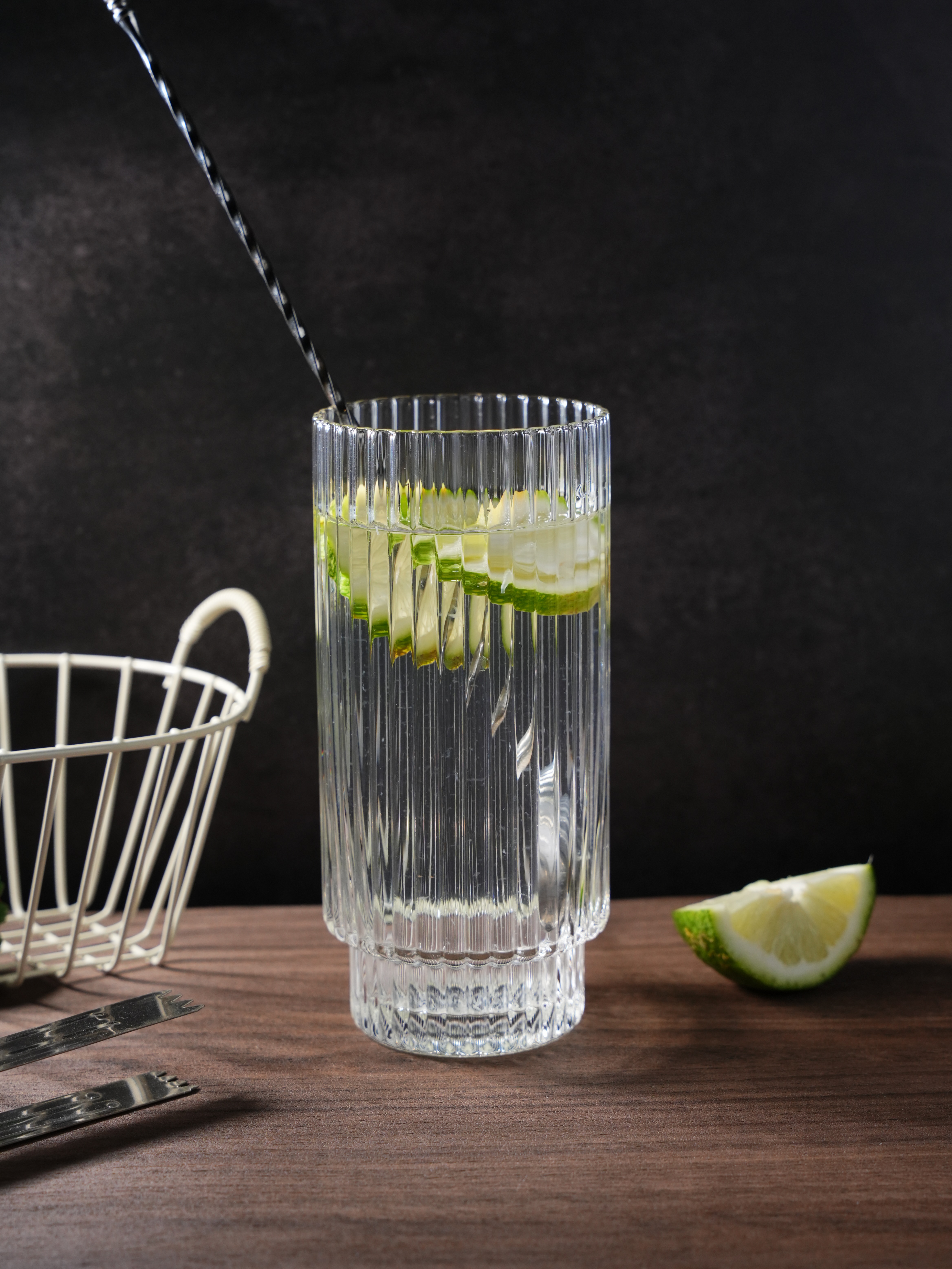 400ml Ribbed Highball Tumbler