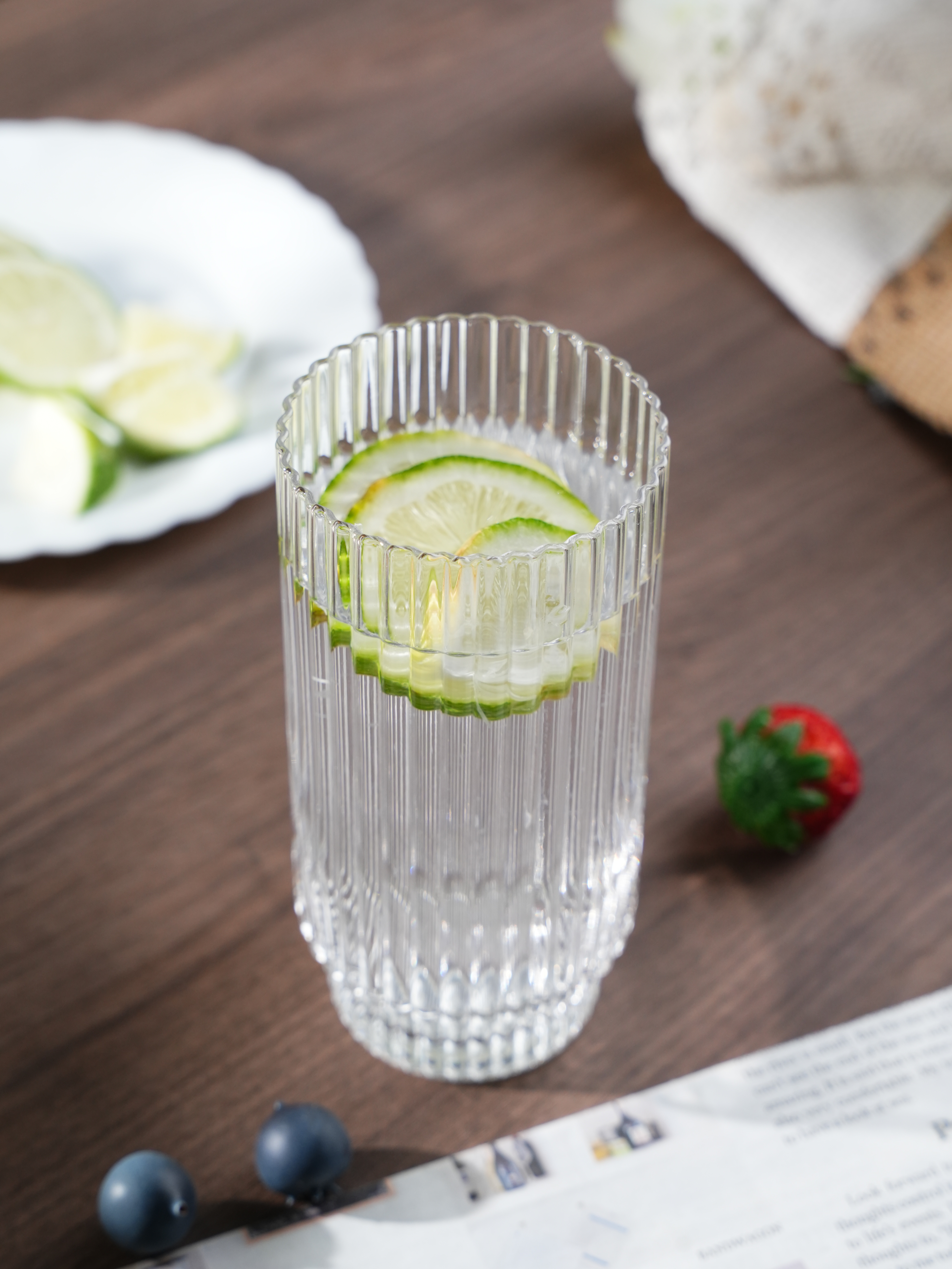 400ml Ribbed Highball Tumbler