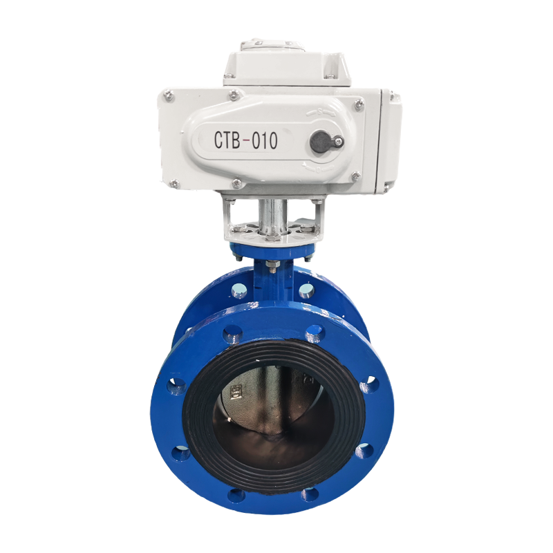Flanged motorized butterfly valve DN50 to DN500 for large-bore municipal and industrial lines