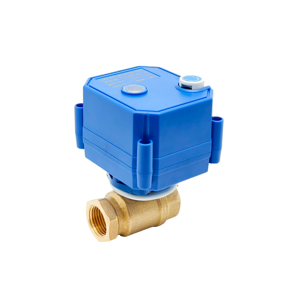 CWX-25S motorized ball valve side angle