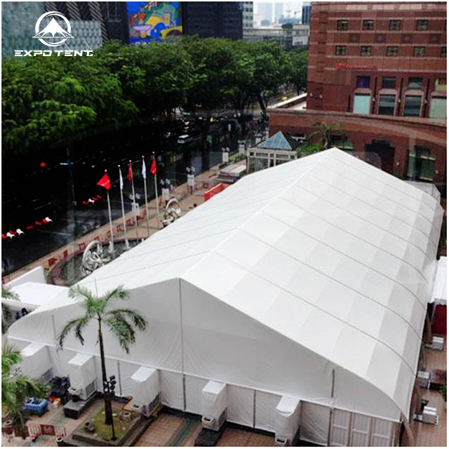 Event tent installed on a lawn for an outdoor festival gathering