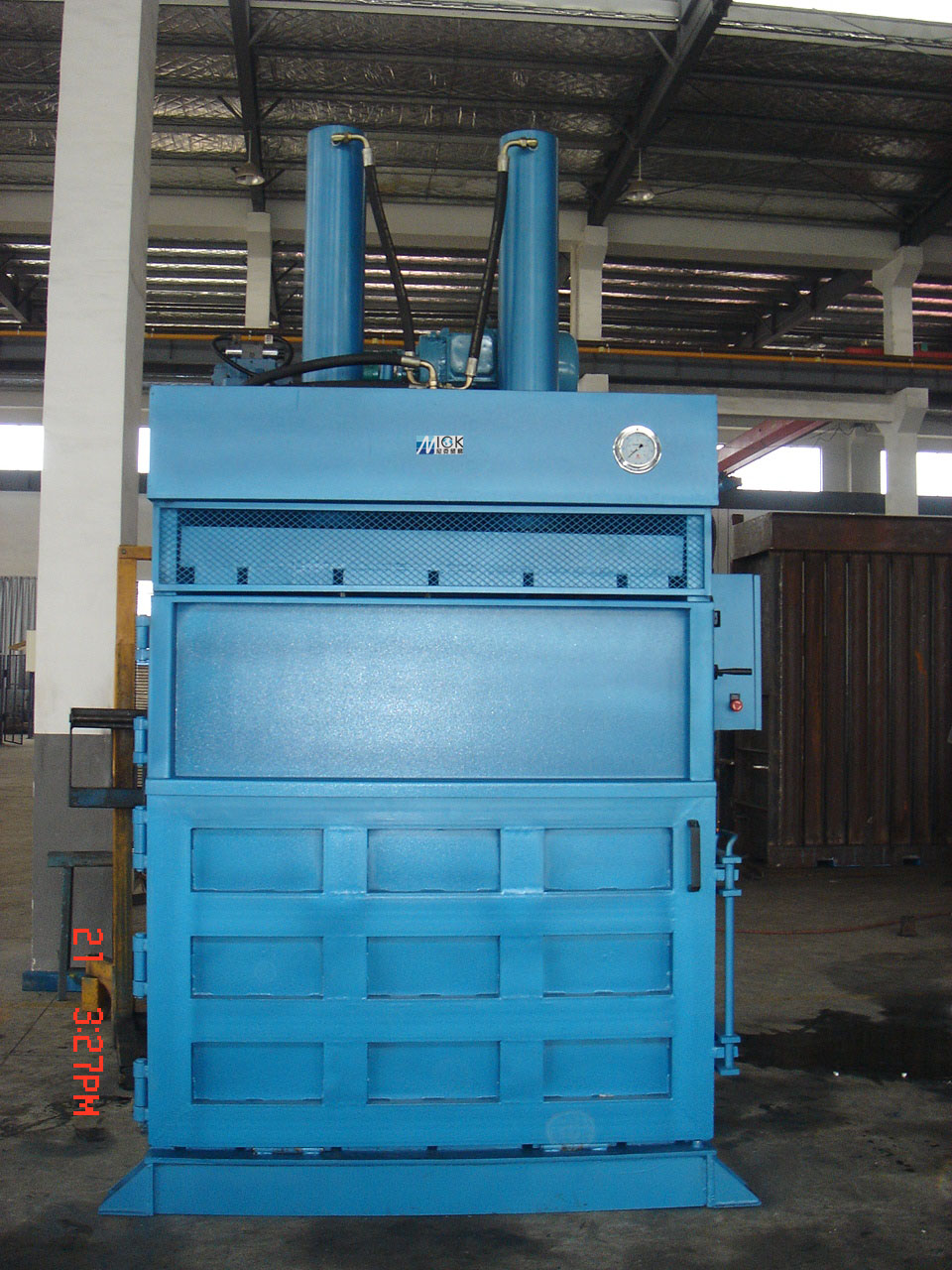 NK110T150 Vertical Baler close-up