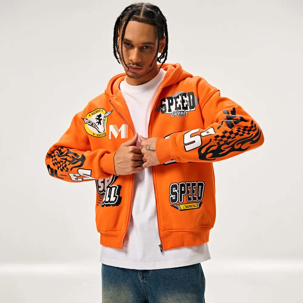 Custom Heavyweight Graphic Cotton Screen Printing Hoodie