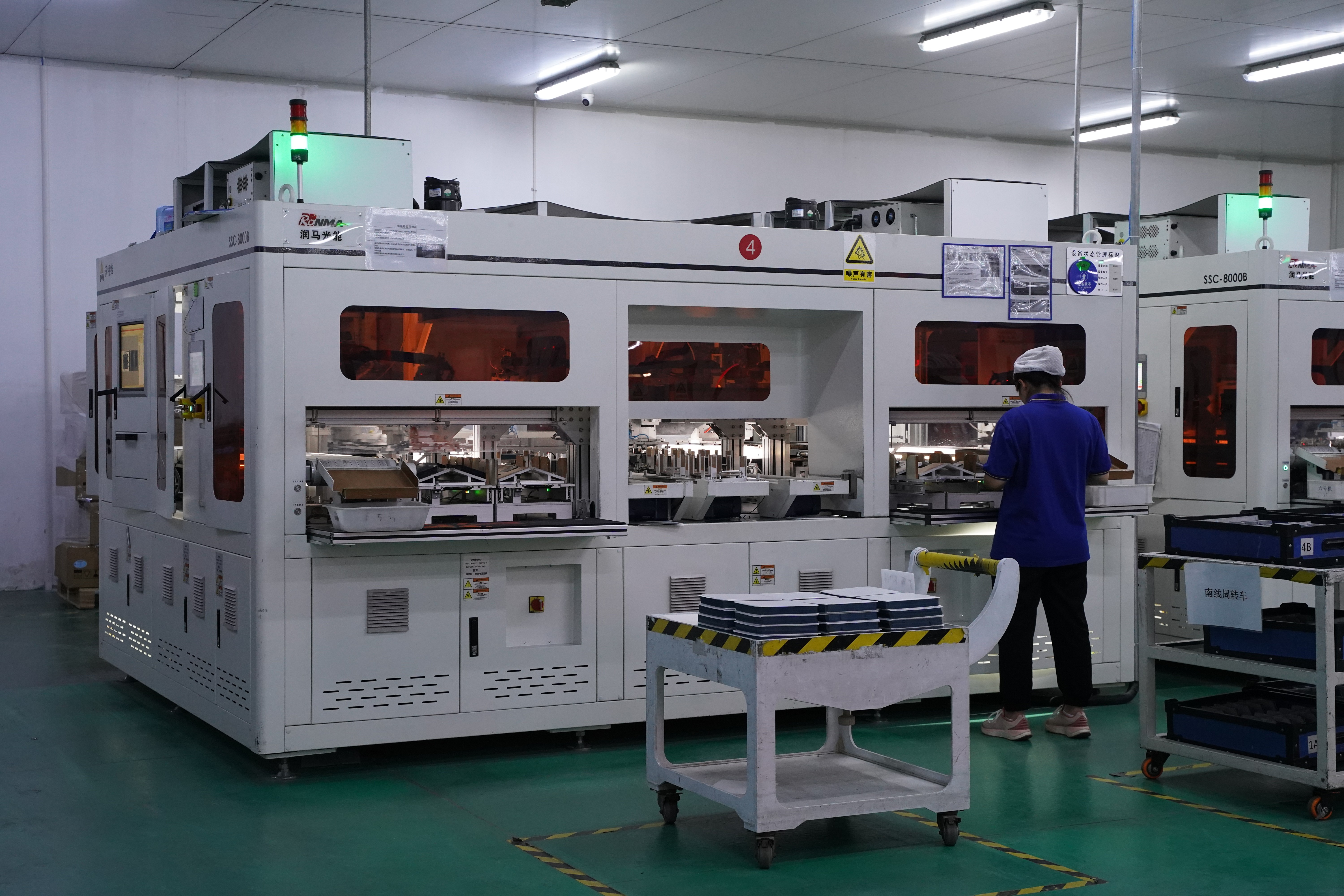 Solar equipment in a manufacturing facility