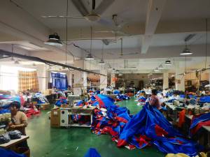 camping tent production room