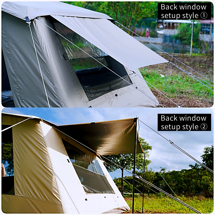 Q500 air tent side view