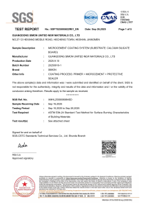 ASTM E84-24 Test Report on Surface Burning Characteristics of Building Materials