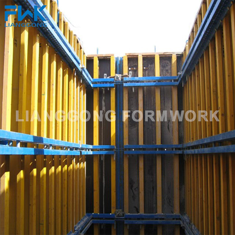 Adjustable shaft beam platform angle view