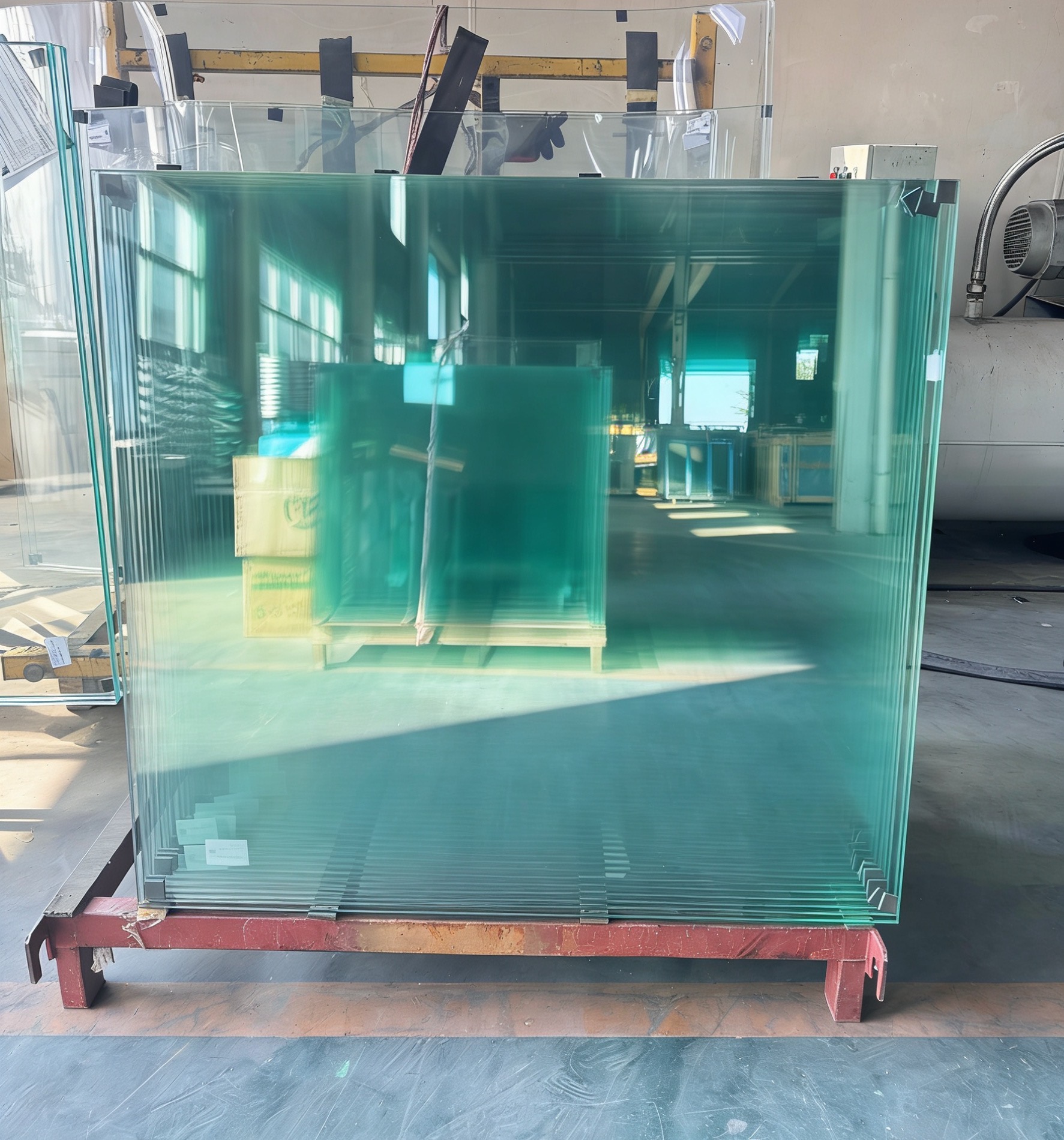 Laminated glass close-up