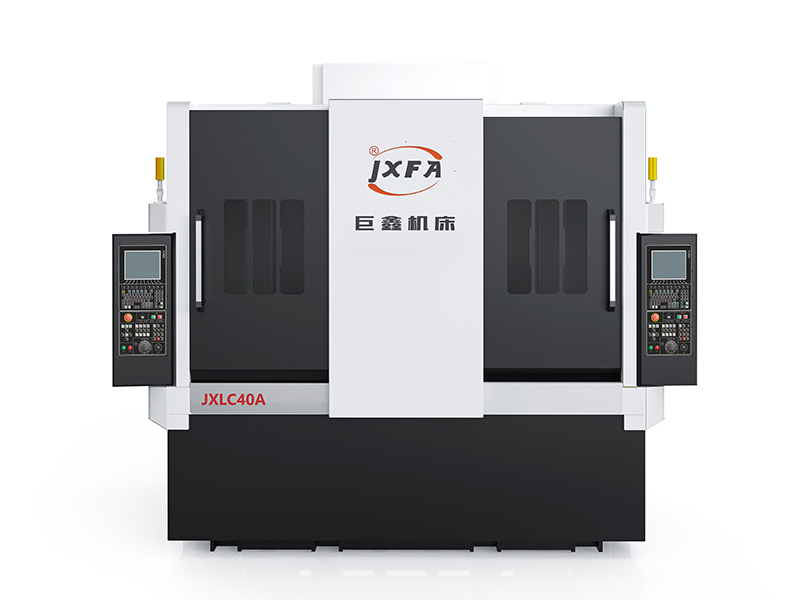Twin-spindle CNC vertical lathe machine for shaft turning
