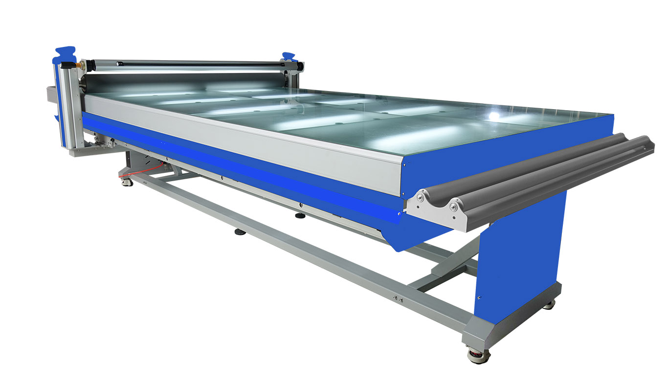 Flatbed Vinyl Applicator front view with silicone rollers