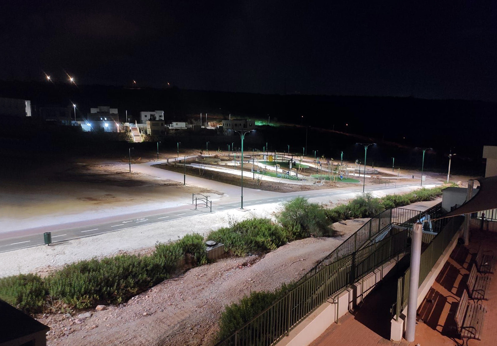 AOK street light installation in Israel