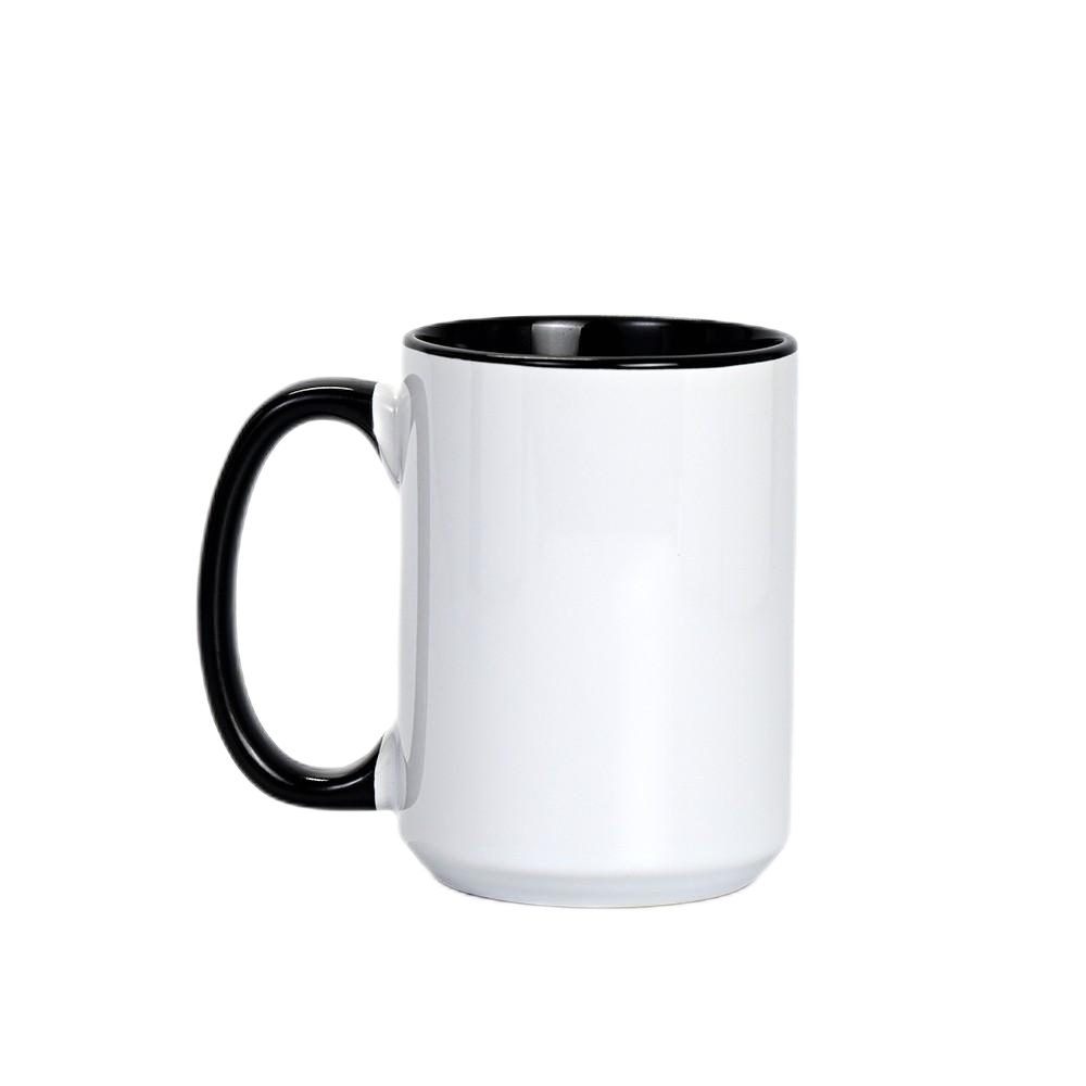 15oz Two Tone Mug Inner and handle black