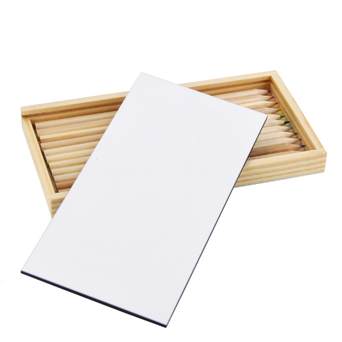 Coated blank pencil container MDF