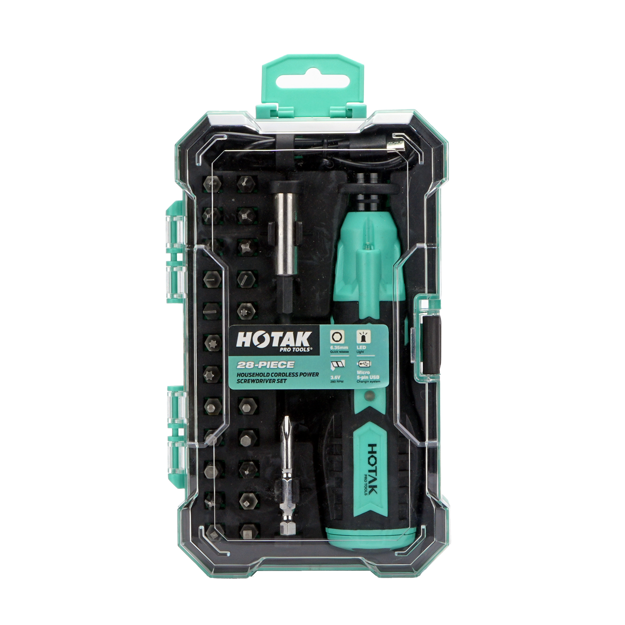 4V cordless power screwdriver set, 3.7V rated voltage, 800 mAh battery