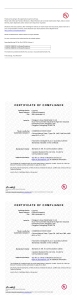 CERTIFICATE OF COMPLIANCE