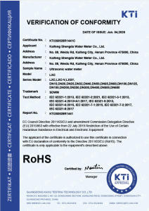 RoHS certificate