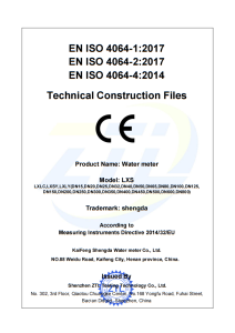 Technical Construction Files‑MID 2014/32/EU for Water Meter