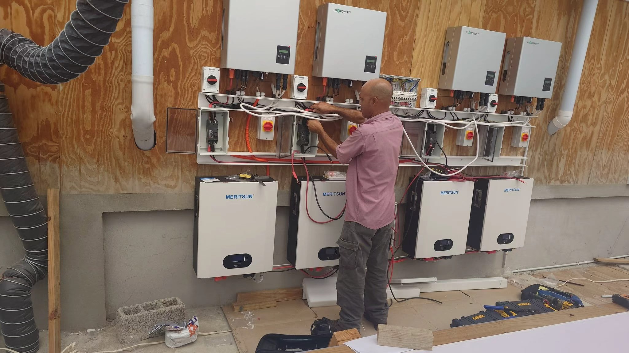 MERITSUN 40kWh home energy storage system installation process
