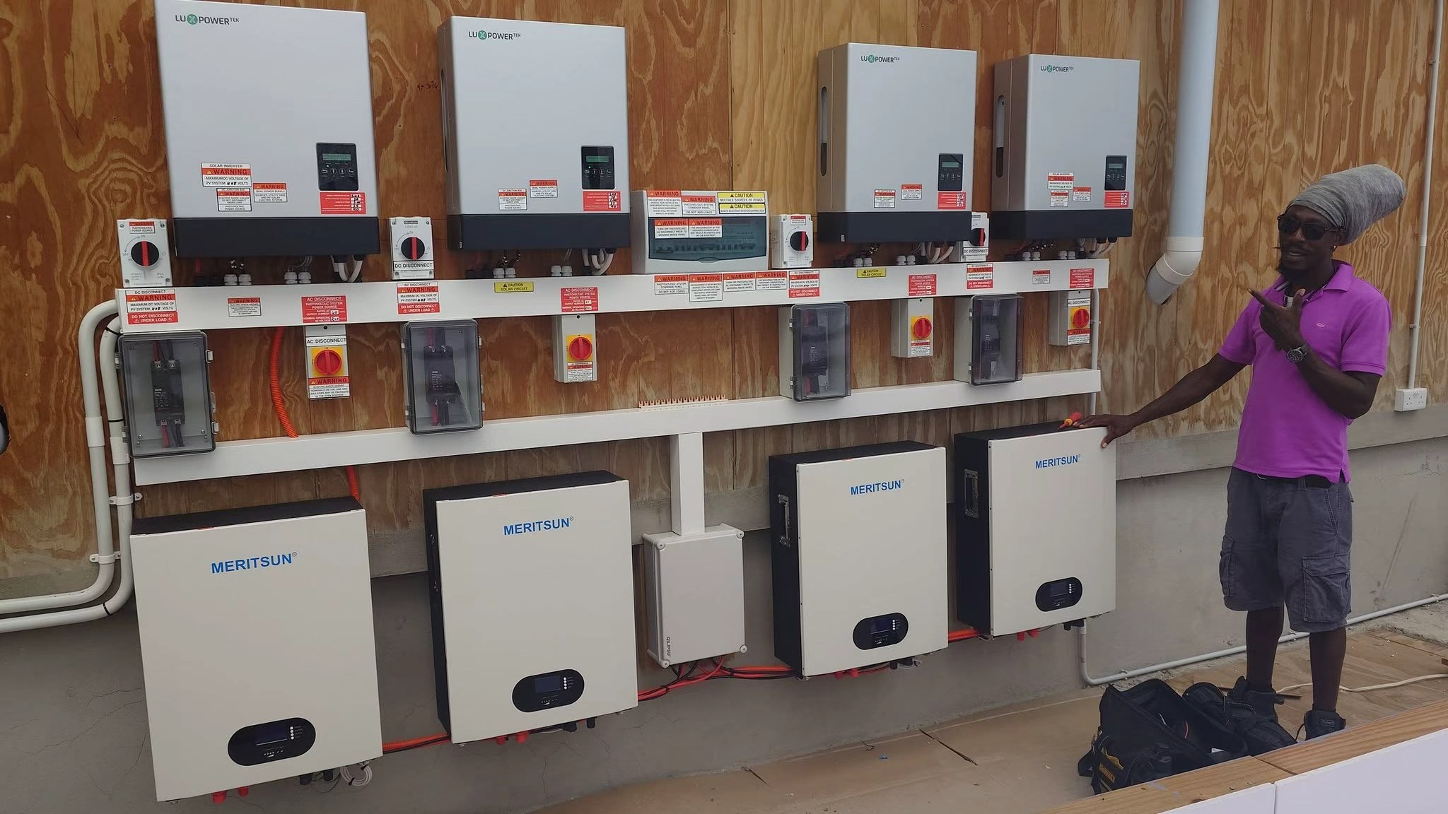MERITSUN 10kWh home battery installation in Saint Lucia