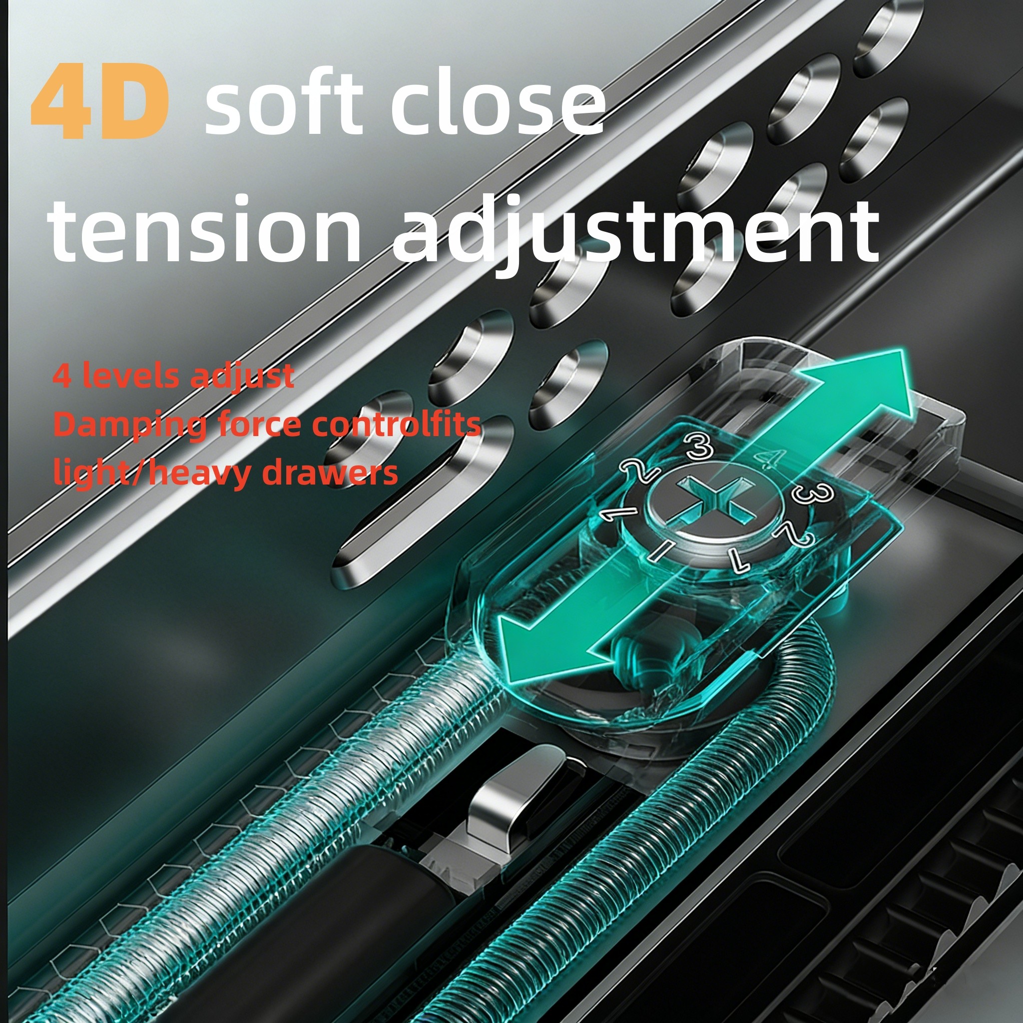Diagram showing the installation process of a 5D recessed curtain track in a suspended ceiling.