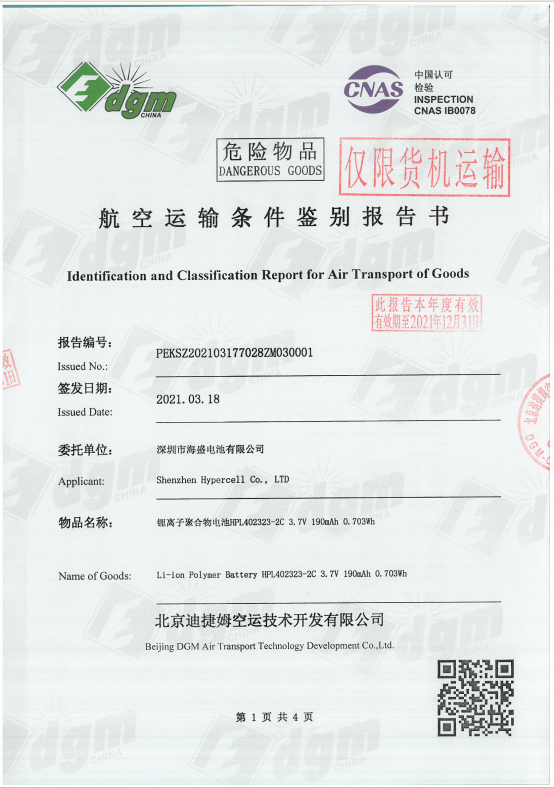 Air Transport Classification Report