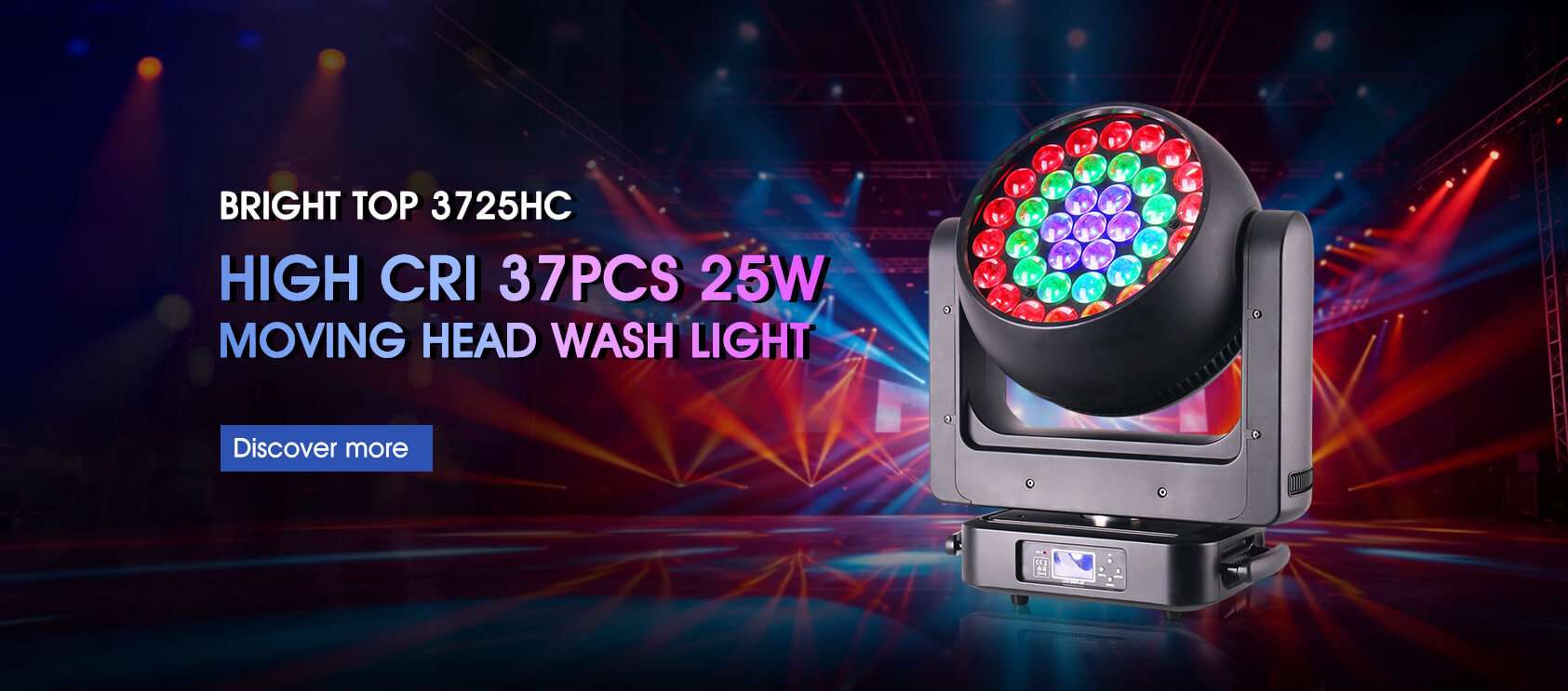 Introducing our 37&times;25W RGBW Moving Head Wash Light, designed for large-scale venues. Featuring a versatile 10&deg;-60&deg; zoom and ultra-high 925W output, it illuminates distances up to 50m. With 540&deg; pan and 270&deg; tilt, plus 6 DMX modes (10-39CH), it offers unmatched control for professional stage and event productions.