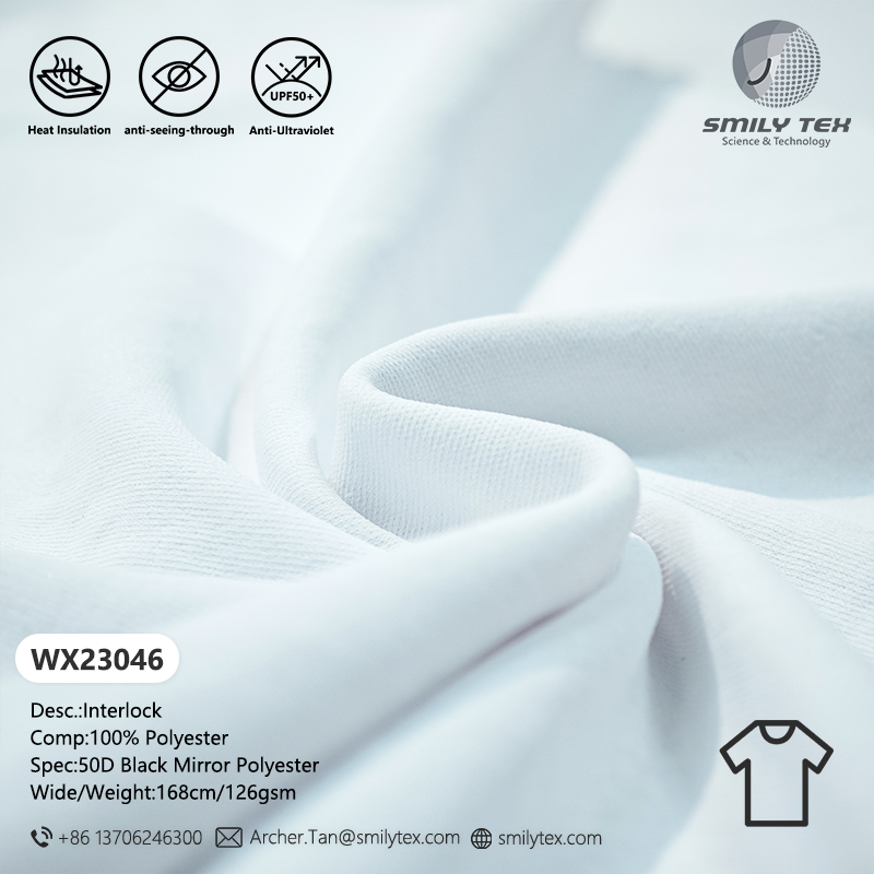 Black Mirror anti see through and UV resistant composite polyester filament in white