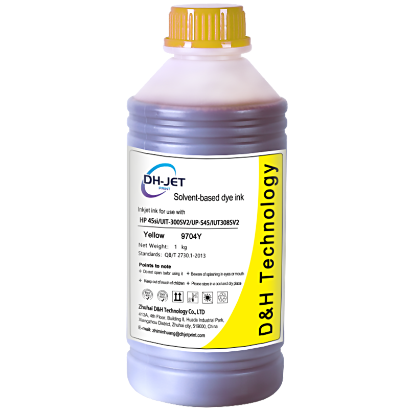 Tij Yellow Solvent   ink DH- 9704Y  1000ML