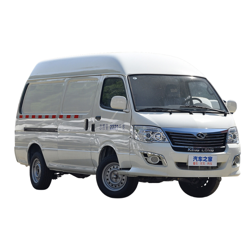 The King Long JINWEI Closed Van is a versatile light commercial vehicle featuring a gasoline 2.237L engine and a 5-speed manual gearbox. Available in 2, 9, or 14-seater configurations, it offers a spacious body (5270×1700×1960mm) and box size (3240×1555×1360mm). Equipped with Electronic Brake Force Distribution (EBD), electric windows, and large-screen radio for enhanced convenience and safety.