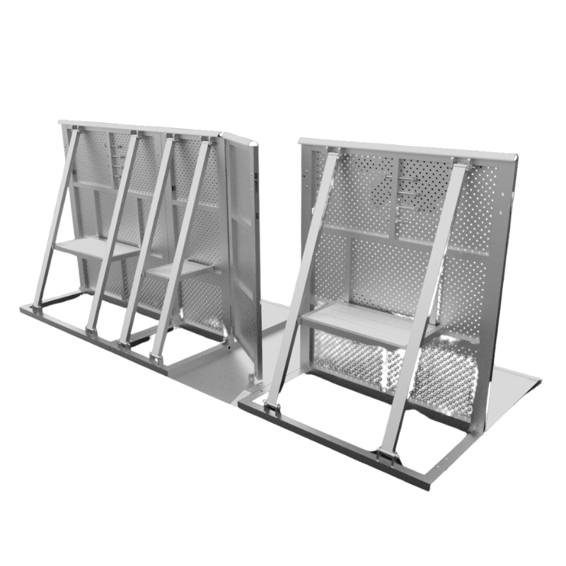 ALUMINIUM STAGE BARRIER SNAKE RUNNER & HALF GATE