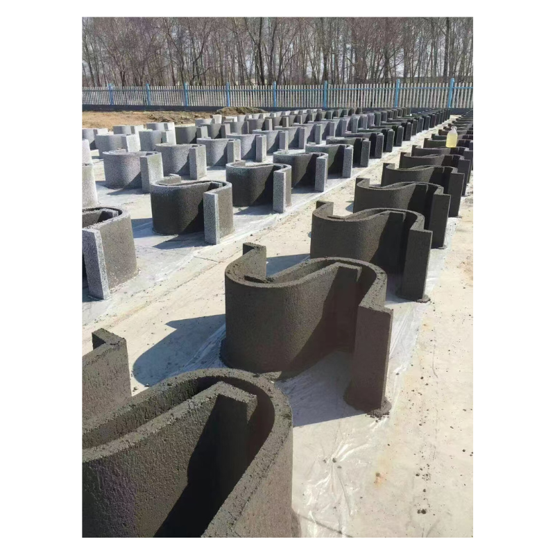 Vertical extrusion cement precast components