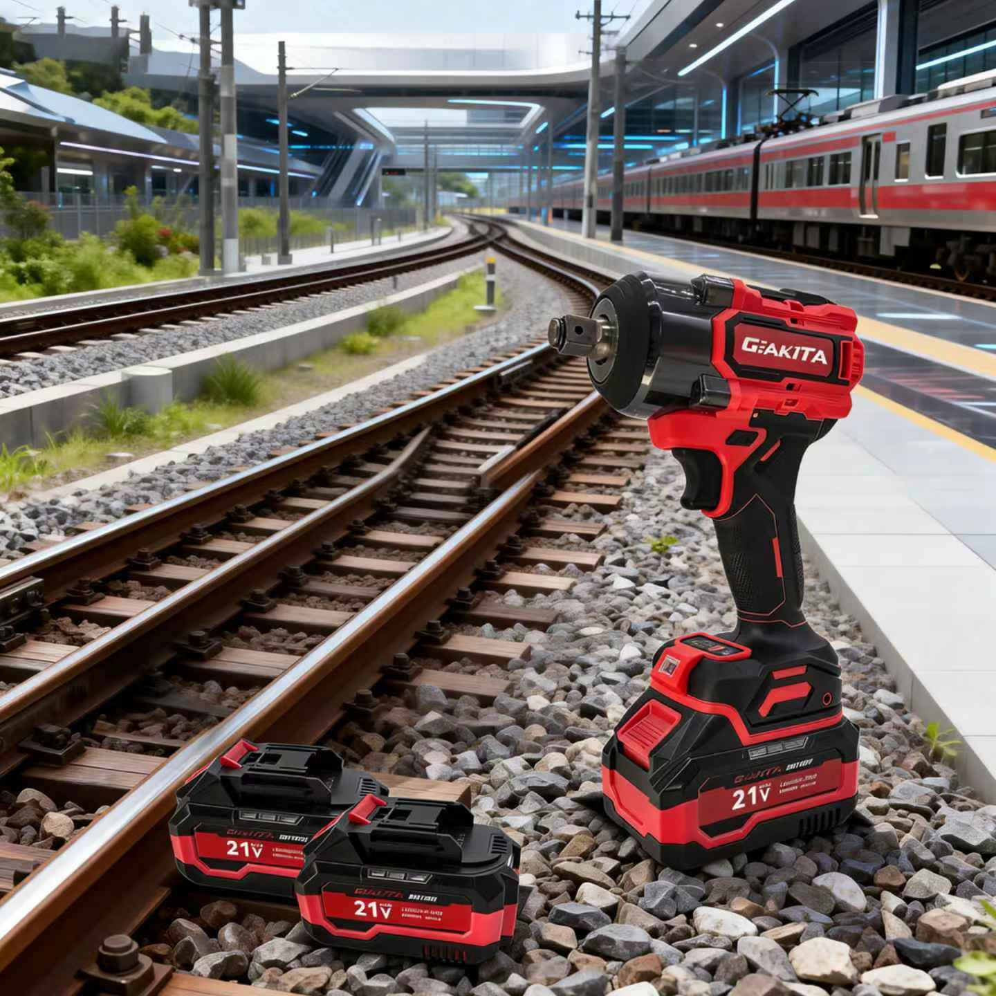 Industrial application of cordless power tools in railway maintenance